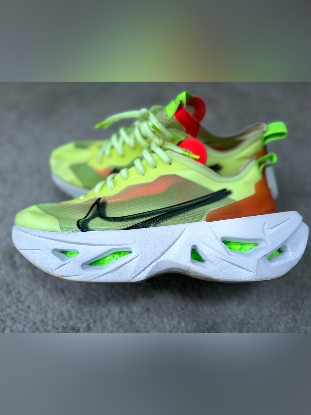 Nike Zoom vista Grind Barely Volt, Black, With Orange Accents